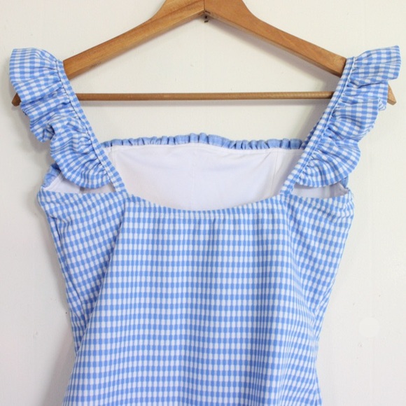 Albion Blue Gingham One Piece Swimsuit - Picture 5 of 9